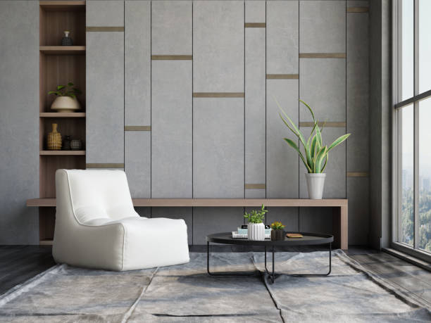 istock Modern style conceptual interior room 3d illustration 1394165448