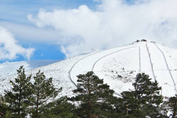 Navacerrada ski resort stock photo