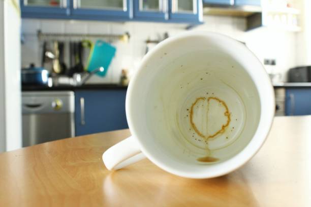 Coffee stains stock photo
