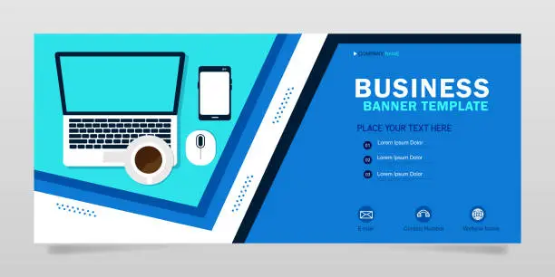 Vector illustration of Corporate cover web banner template