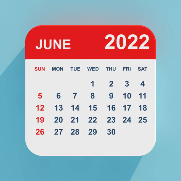 istock Flat Icon Calendar June 2022. 3d Rendering 1394171959