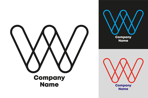 Letter W Vector Logo Design illustration.
