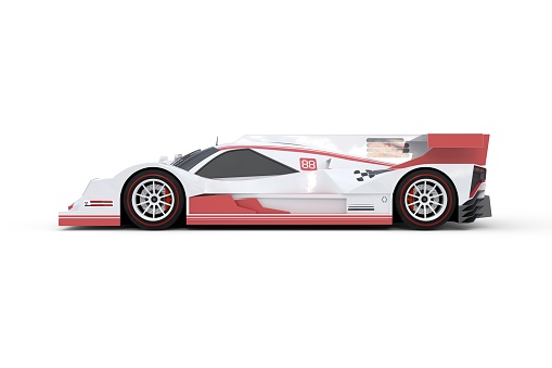 Generic black and red race car.  This is 3D model and this sport car doesn't exist in real life. Original design 