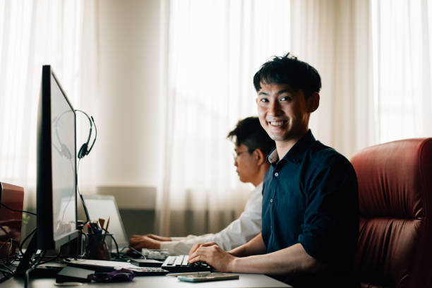 istock Businessmen working on computer in the office 1394209622