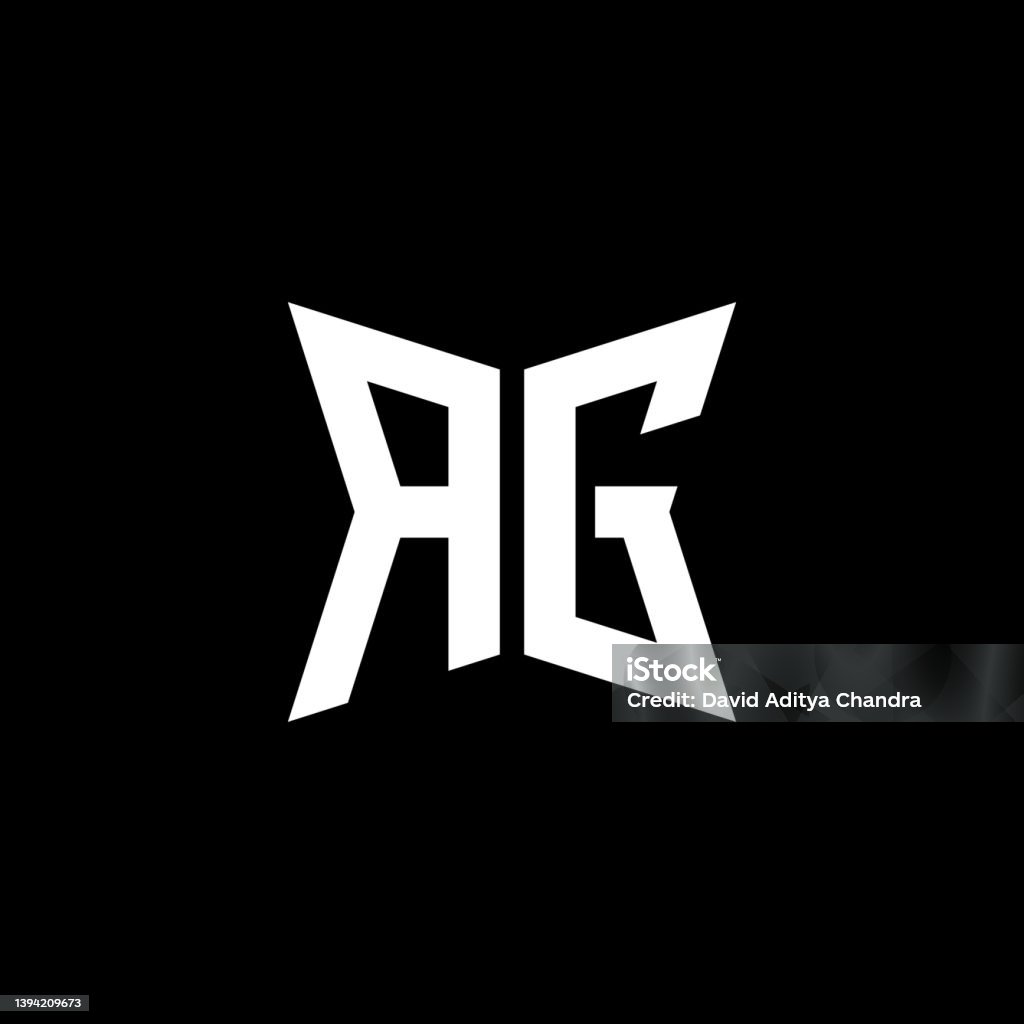 Agg Monogram Ag Monogram Geometric Shape Style Stock Illustration - Download Image ...