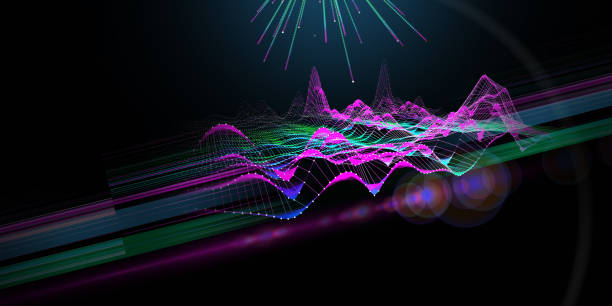 istock Big data. Abstract technology grid  background with connecting dots and blurred lines on black. Visual 3d presentation of analytics data algorithms. Banner for business, science and technology data analytics representation. 1394211536