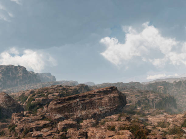 istock Rocky landscape with small and large boulders 1394225149