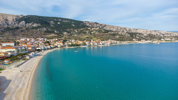 istock Main beach in Baska on island Krk 1394240539