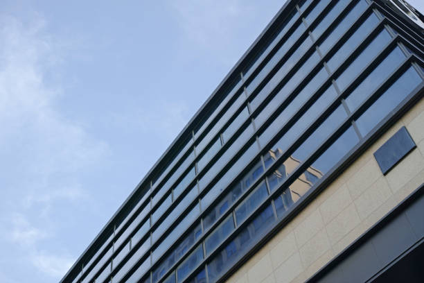 istock Facade of modern building in business district 1394240796