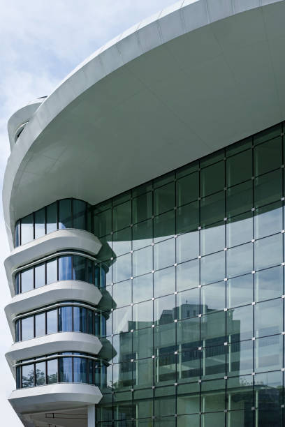 istock Facade of modern building in business district 1394243427