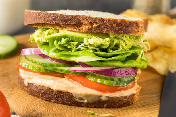 istock Homemade Mediterranean Veggie Hummus Sandwich 1394262100