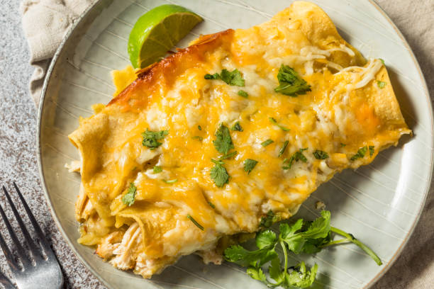 istock Homemade Mexican Tomatillo Green Enchiladas 1394262239