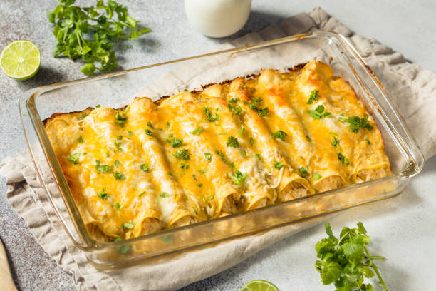 istock Homemade Mexican Tomatillo Green Enchiladas 1394262241