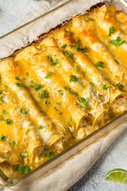istock Homemade Mexican Tomatillo Green Enchiladas 1394262245