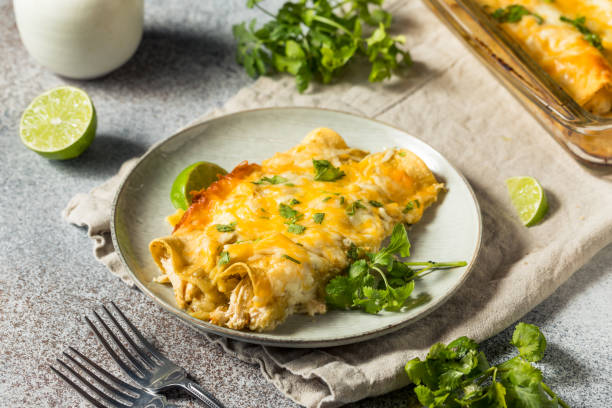 istock Homemade Mexican Tomatillo Green Enchiladas 1394262247