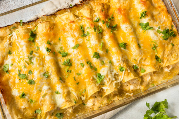istock Homemade Mexican Tomatillo Green Enchiladas 1394262253