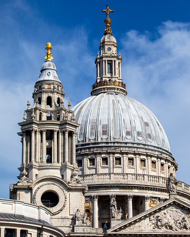 St Paul's Cathedral in London with its famous dome and rooftops of the city