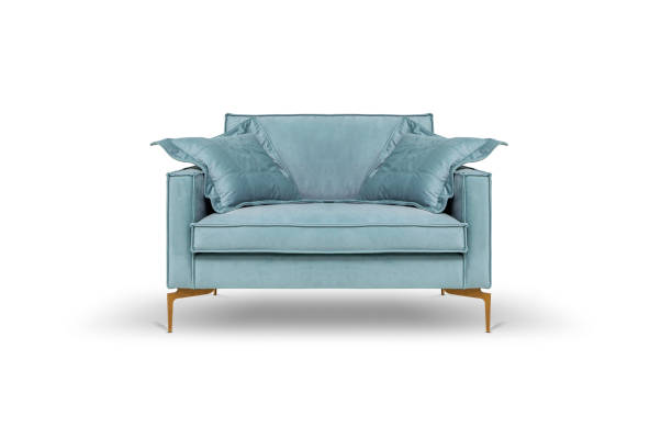 istock Luxury armchair with decorative brass legs 1394266670