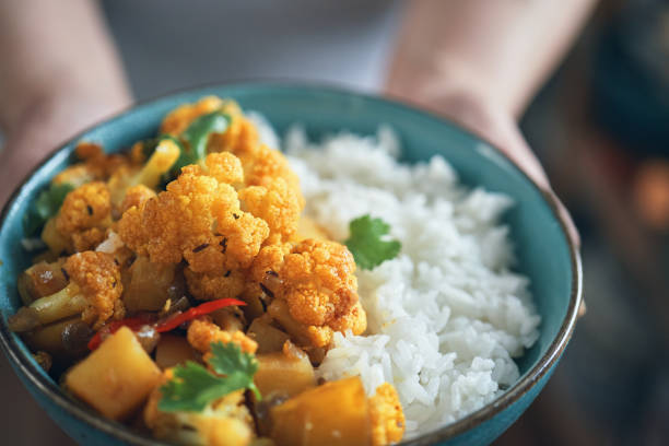 istock Indian Vegan Aloo Gobi Dish with Potatoes and Cauliflower 1394266972