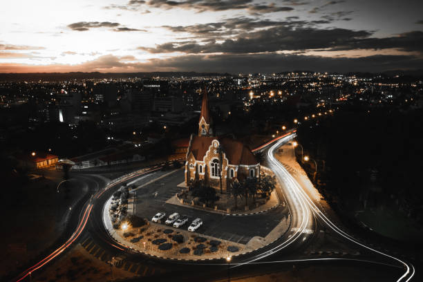 Christuskirche, Windhoek, at Night, Namibia