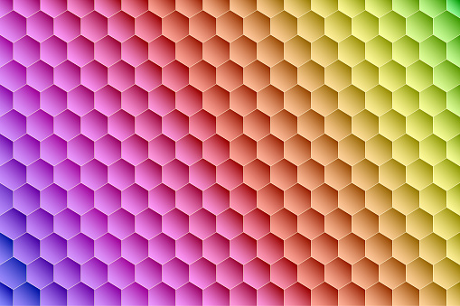 Abstract background with colorful hexagon shapes