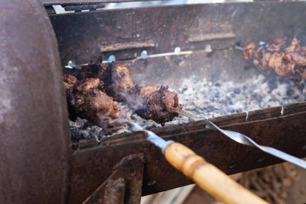 istock Summer picnic and barbecue on the grill. 1394270821