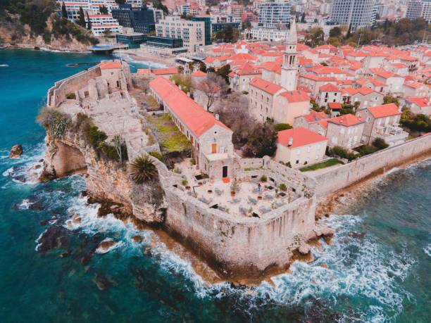 istock Drone views of Budva's Old Town in Montenegro 1394280783