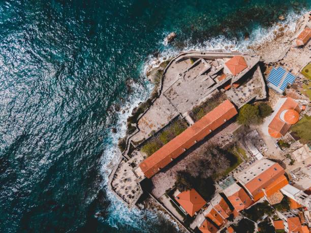 istock Drone views of Budva's Old Town in Montenegro 1394280840