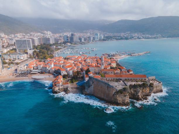 istock Drone views of Budva's Old Town in Montenegro 1394281137