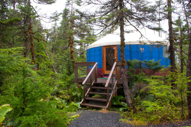 istock Alaskan yurt in Petersburg, Alaska 1394282969