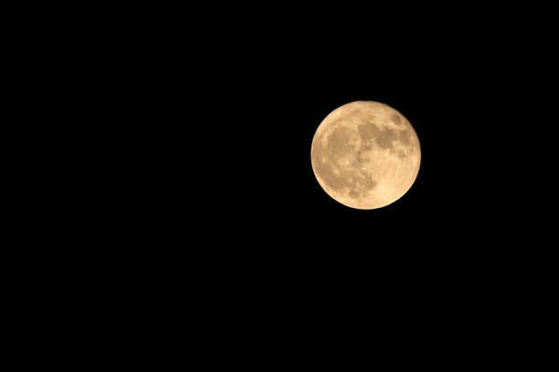 The full moon at night stock photo