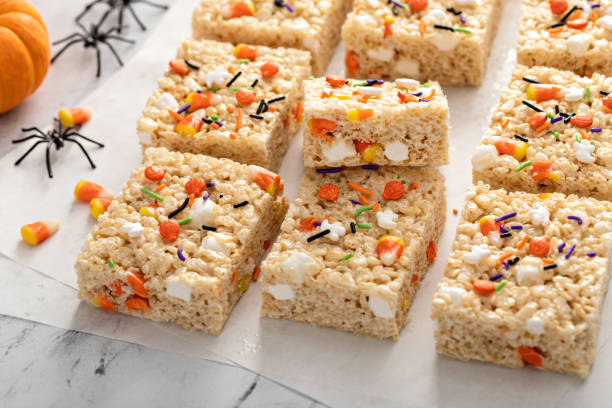 istock Rice cereal treats for Halloween with festive sprinkles 1394283216