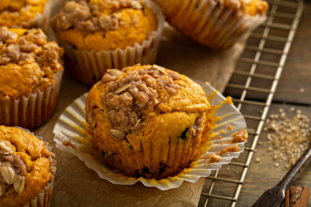 istock Pumpkin muffins with oat and brown sugar crumble 1394283232