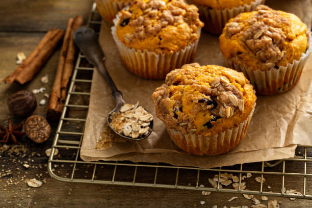 istock Pumpkin muffins with oat and brown sugar crumble 1394283233