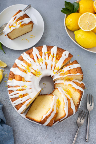 istock Lemon pound cake with powder sugar glaze 1394283280