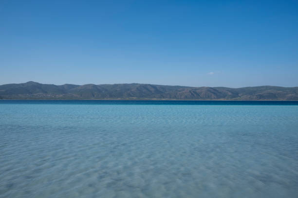 a turquoise view from Lake Salda stock photo