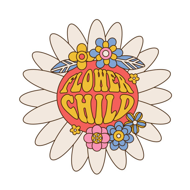 Flower Power Daisy Retro 1970s Letters Chill Happy Vibe T-Shirt Flower Power Daisy Retro 1970s Letters Chill Happy Vibe T-Shirt