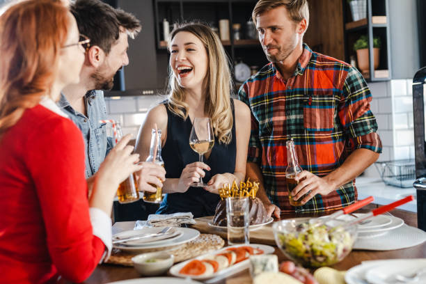 istock Young friends eating together 1394289933