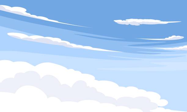 kuvapankkikuvitukset aiheesta vektorikuva, sininen taivas valkoisilla pilvillä, taustana tai bannerikuvana, kansainvälisen puhtaan ilman päivä siniselle taivaalle. - stratocumulus