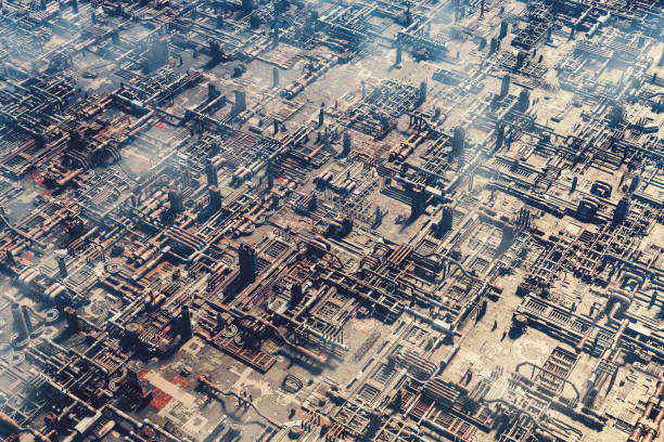 istock Futuristic industrial area 1394300995