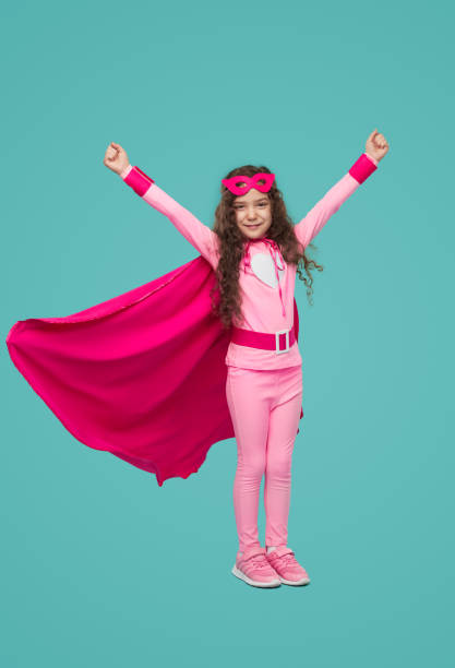 istock Winner kid in superhero costume 1394307947