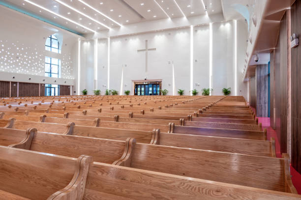 istock The scene inside the bright Church 1394310830