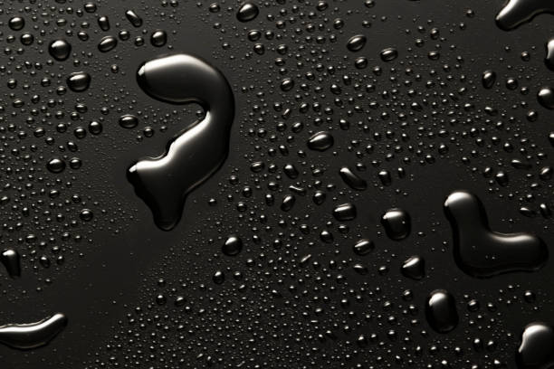 The Raindrops on car paint