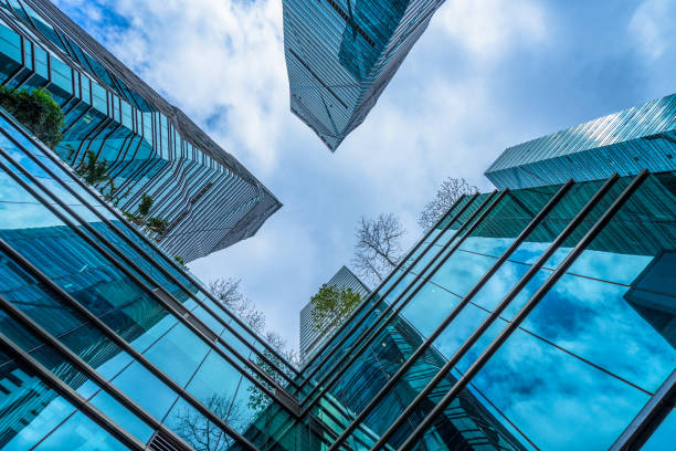 istock architectural complex against sky in downtown city, china 1394319819
