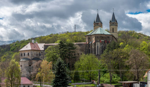 Basilica Minor of Saint Benedict in Hronsky Benadik village. Slovakia. stock photo