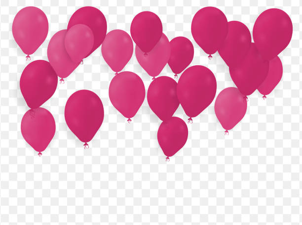 istock Balloon set isolated on transparent background. Vector realistic for anniversary, birthday party design 1394332216