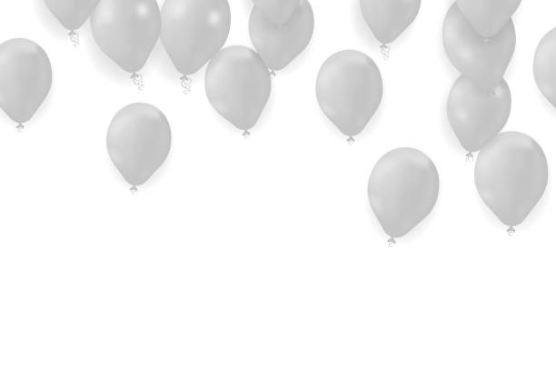 istock realistic isolated white balloons for celebration and decoration on the transparent background. 1394332734