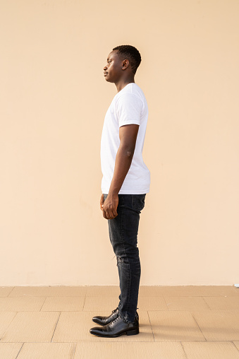 Full length portrait of handsome young African man