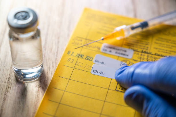 Entry of a vaccination in the vaccination card