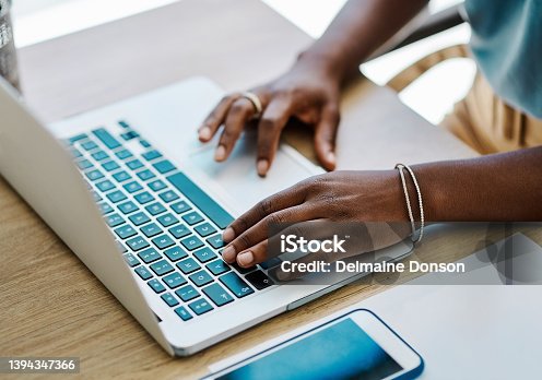 istock African businesswoman doing research and planning on a laptop in an office alone 1394347366